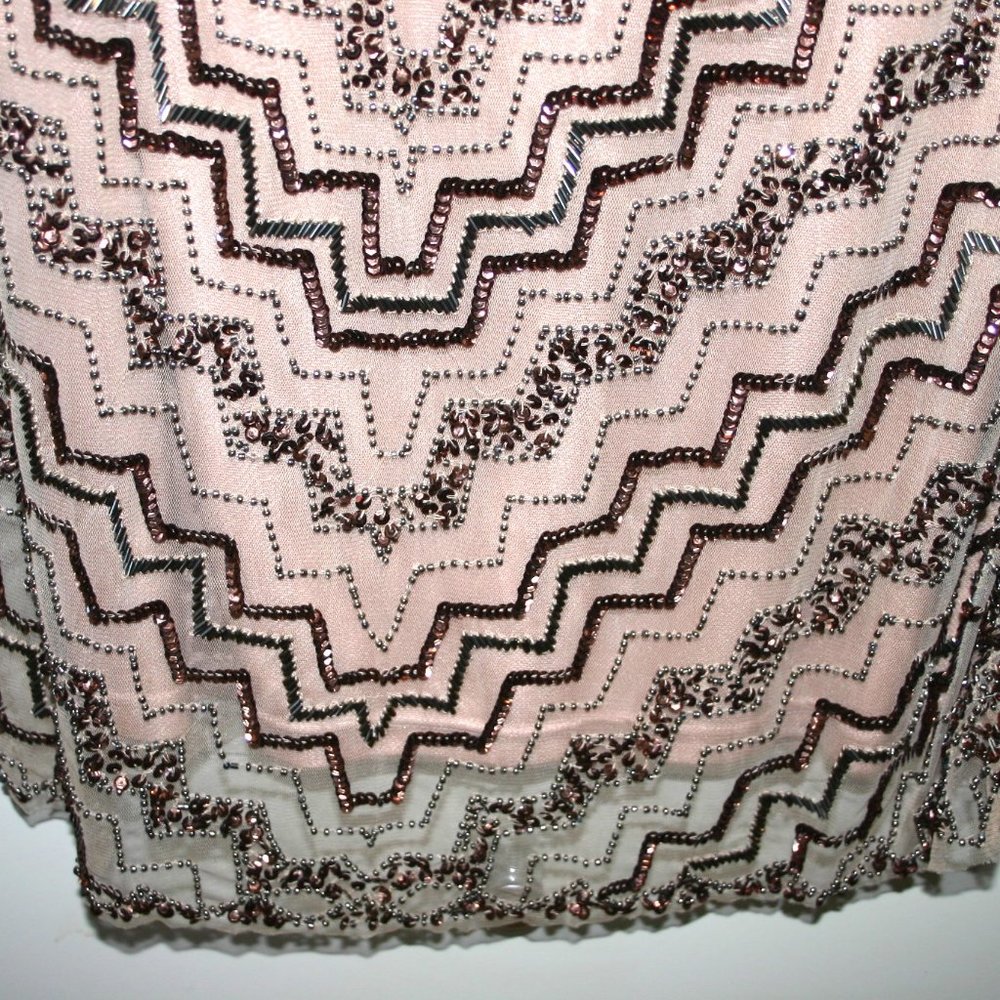 Aidan Mattox Dramatic Blush Beaded Sleeveless Coc… - image 2